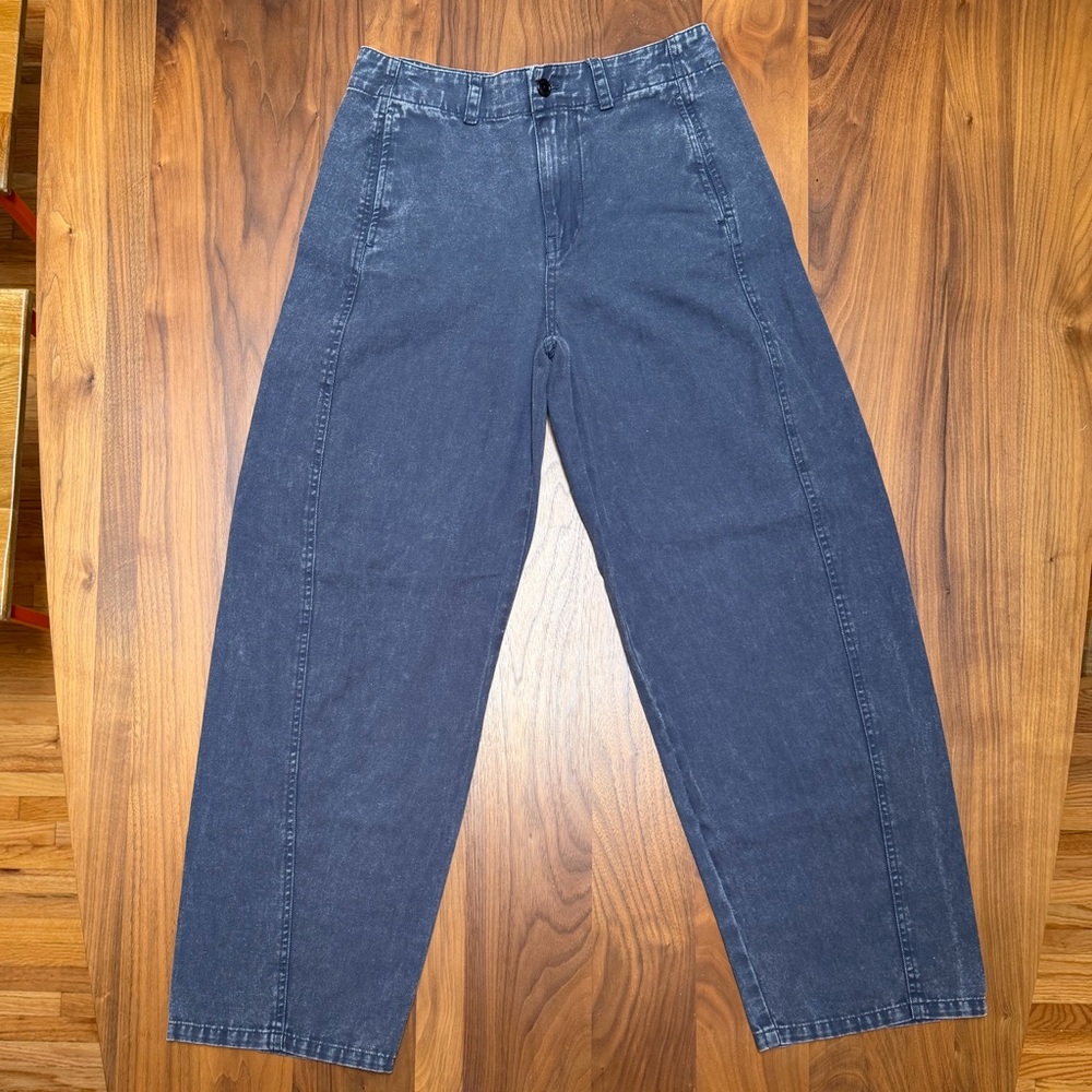 Alex Mill dark gray wide-leg barrel pants size 2